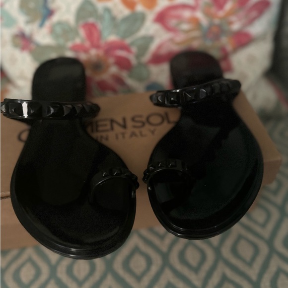 Carmen Sol Maria Jelly Sandal- Black Size 10 - Picture 3 of 3